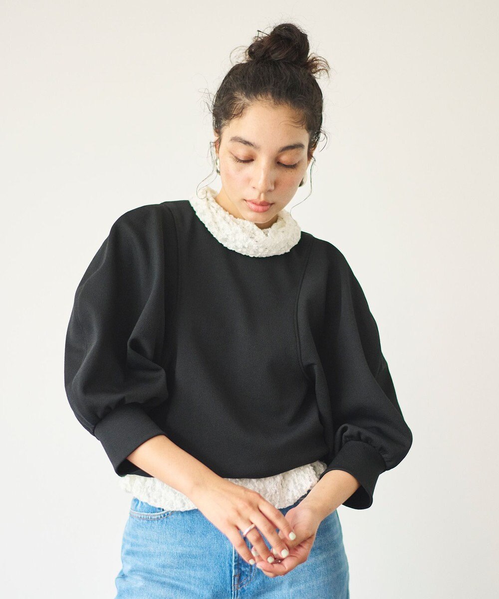 #Newans ラウンドスリーブカットソー 