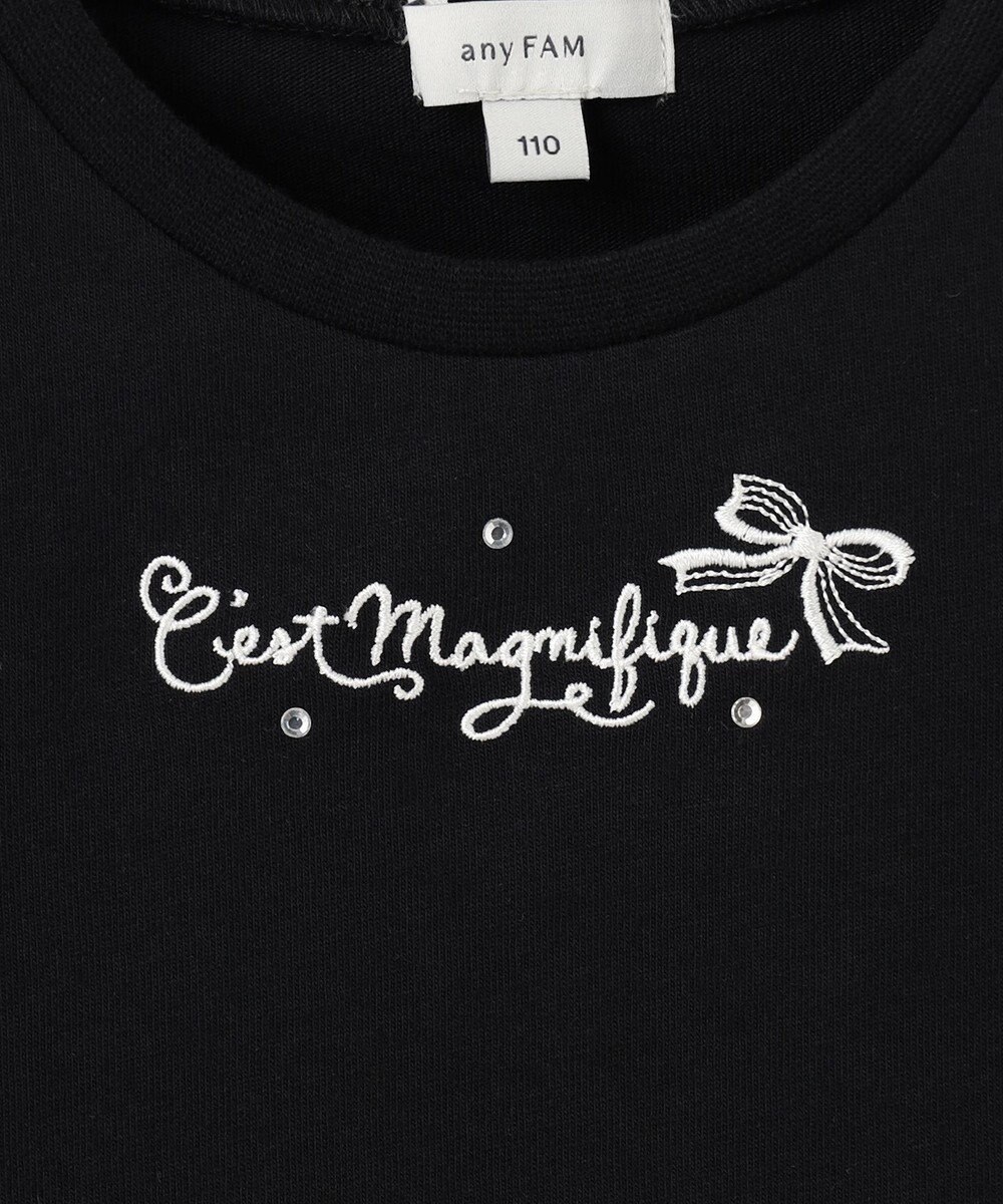 ANY KIDS 袖ギンガム 七分袖 Tシャツ 