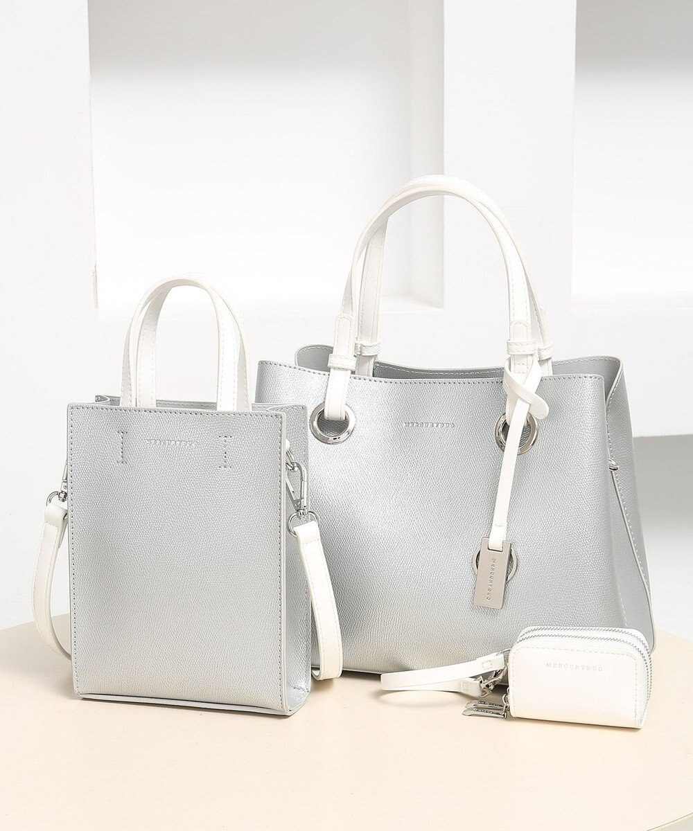 style code 【MERCURYDUO/マーキュリーデュオ】限定3点セット　①キーリング付両アオリハンドバッグ、②縦長ショルダーバッグパスポート入れ、③Wファスナースマートキーケース 