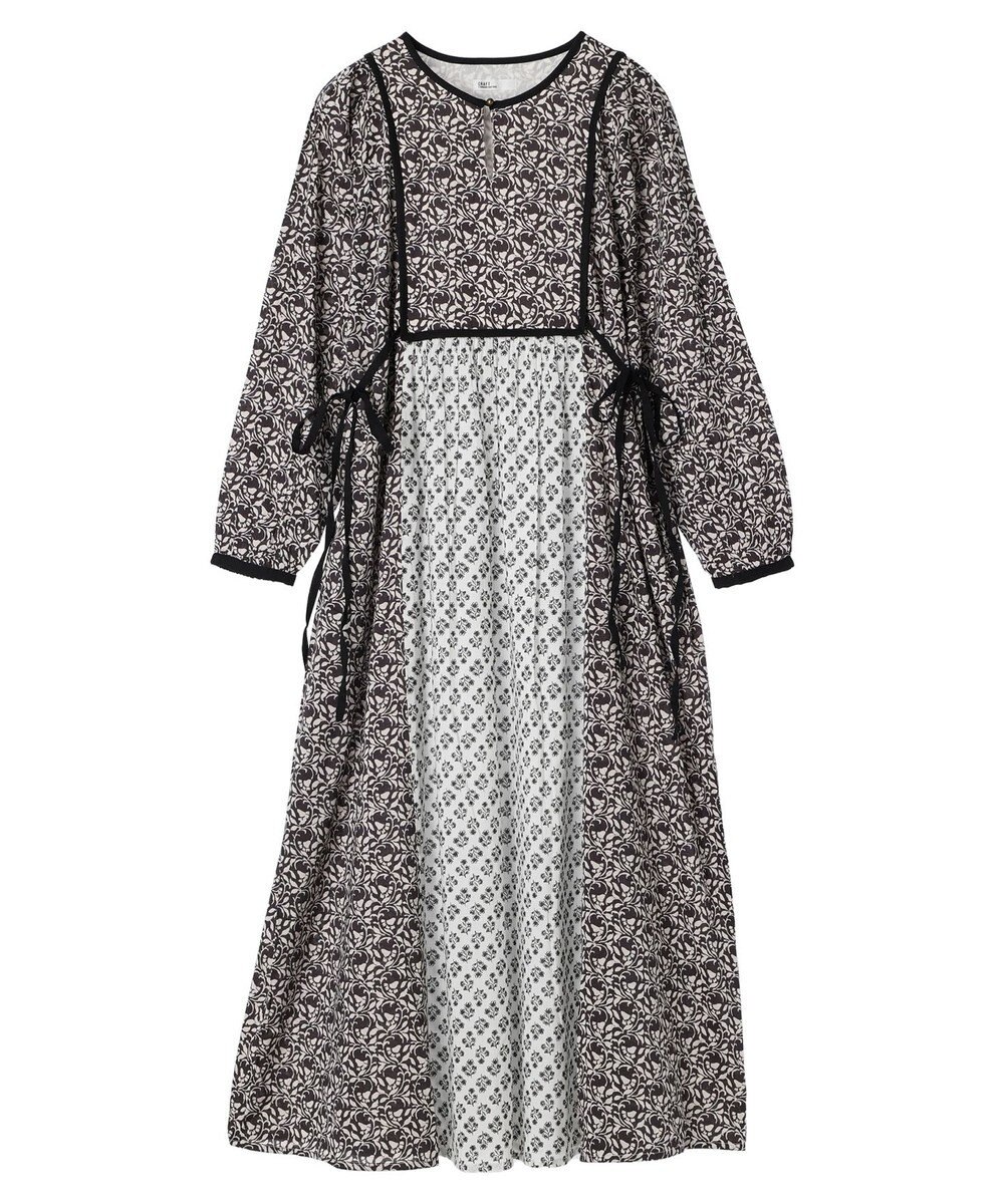 CRAFT STANDARD BOUTIQUE インド綿混エスニック切替ワンピース 