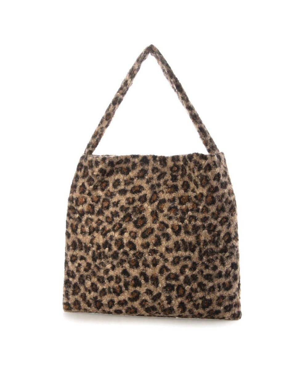 UNBILLION カシュカシュ cachecache / レオパードループツイードワンショルダートート 