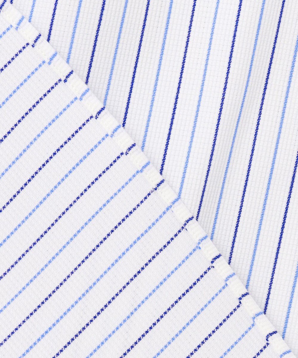 J.PRESS MEN 【PREMIUM PLEATS / 形態安定】スーピマコットンパナマストライプ ドレスシャツ / B.D. 