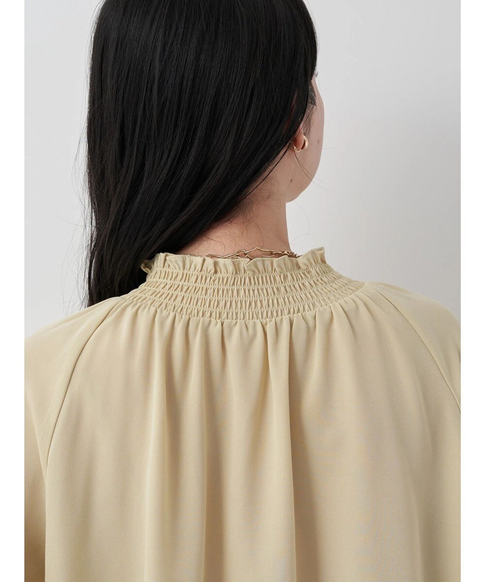 earth music&ecology シャーリングネックブラウス 