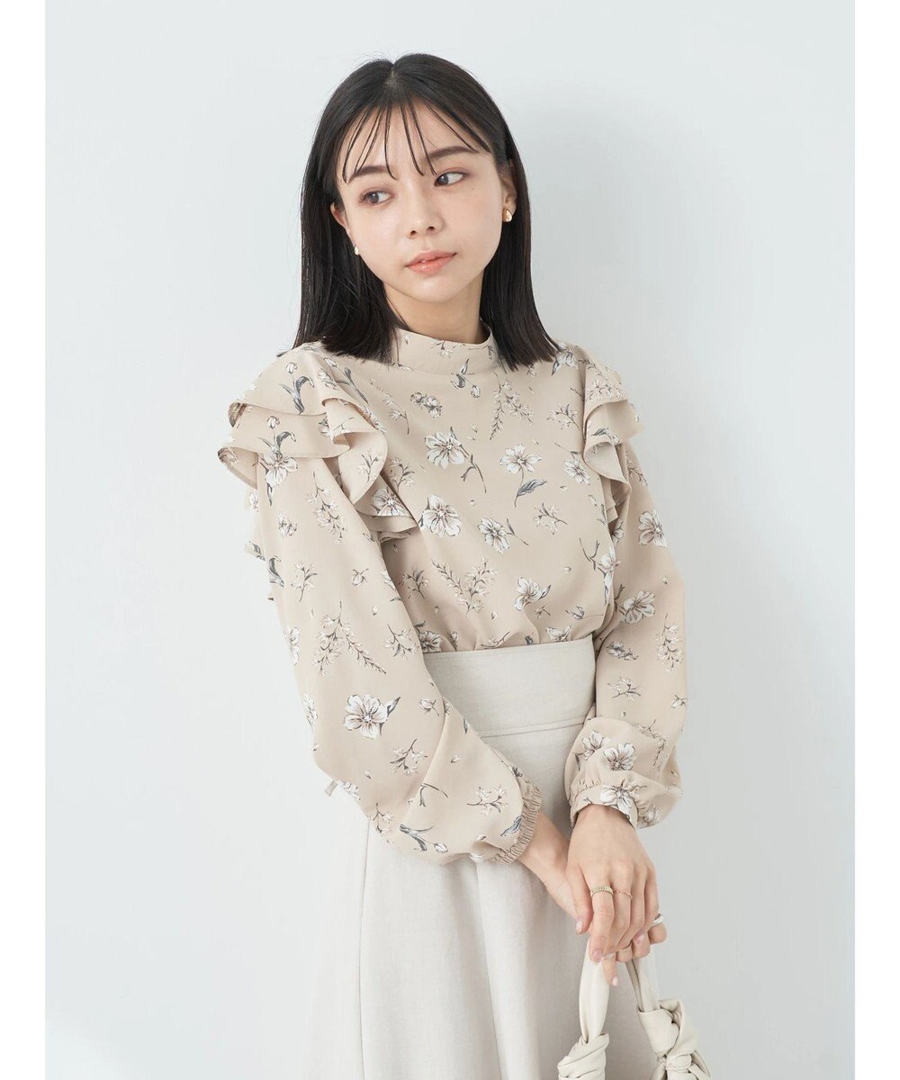 earth music&ecology フリルスリーブブラウス 