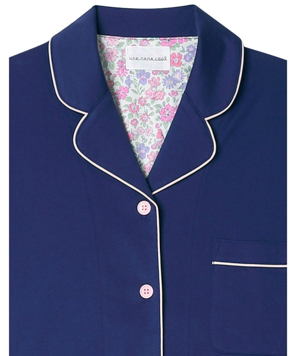 une nana cool 【綿100%】60/2 やわらか天竺 半袖開襟パジャマ MADE WITH LIBERTY FABRIC 