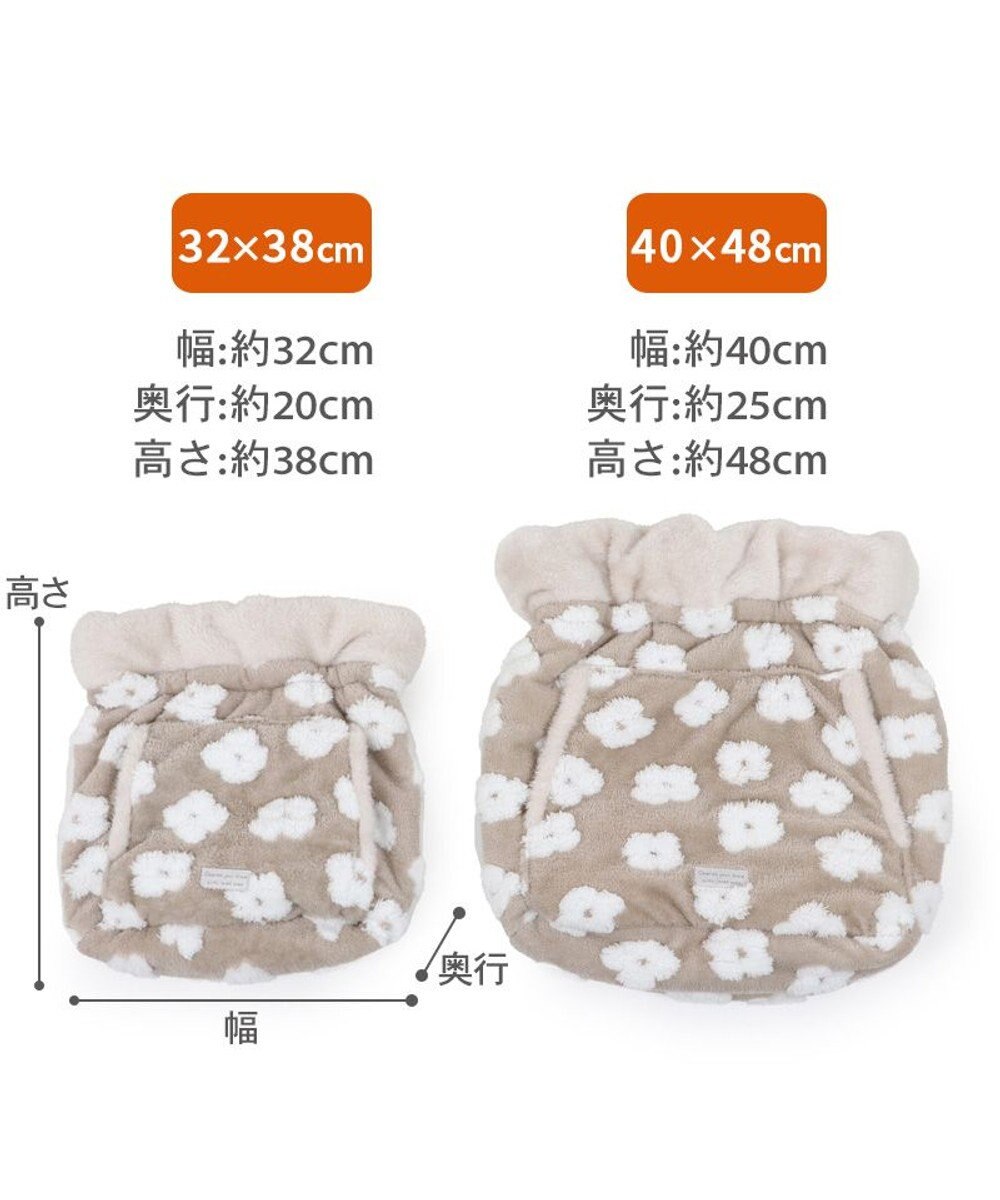 PET PARADISE ペットパラダイス 遠赤外線 ボア 犬たんぽ 《お花柄》M 