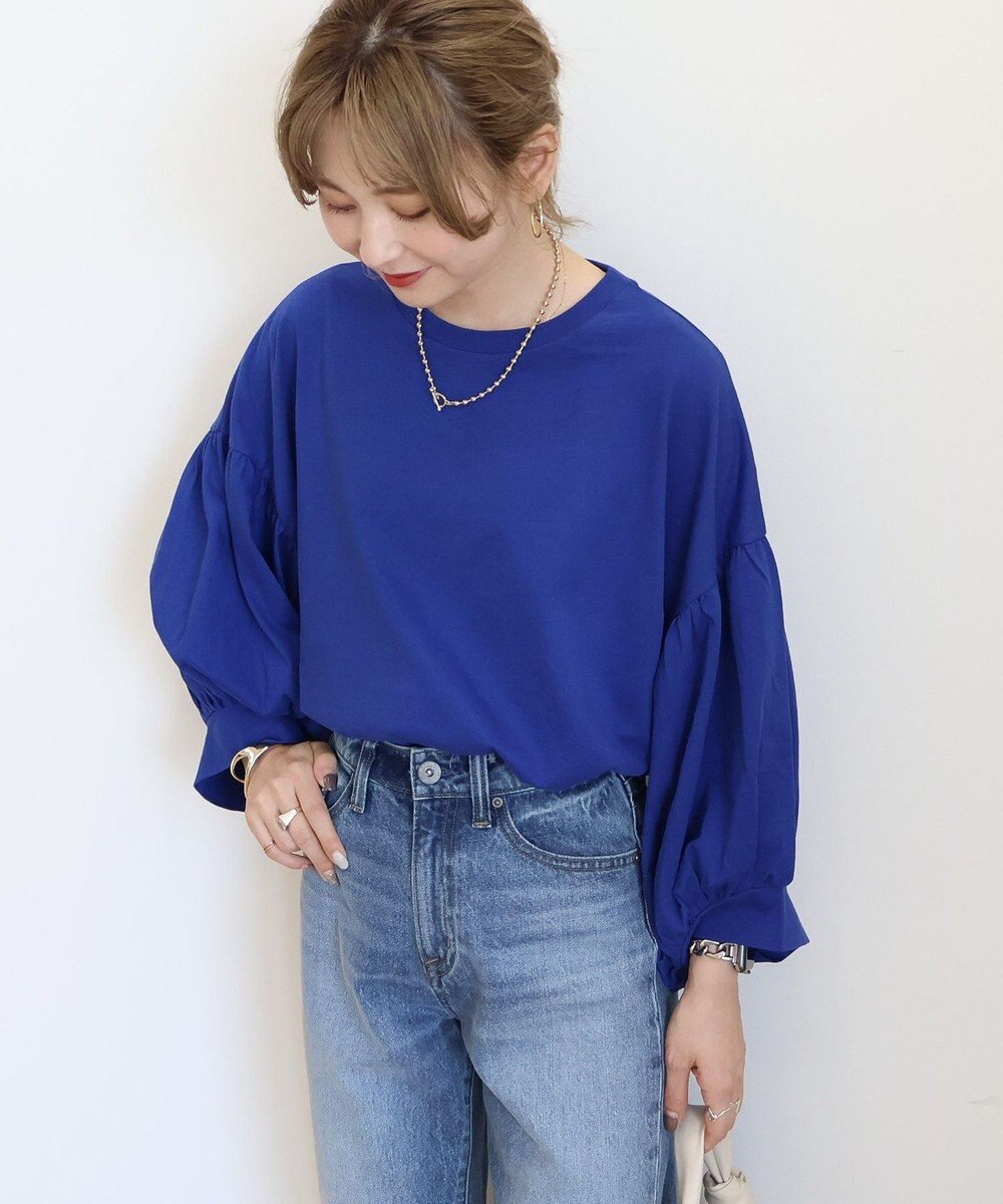 AMERICAN HOLIC ドルマンギャザースリーブカットプルオーバー 