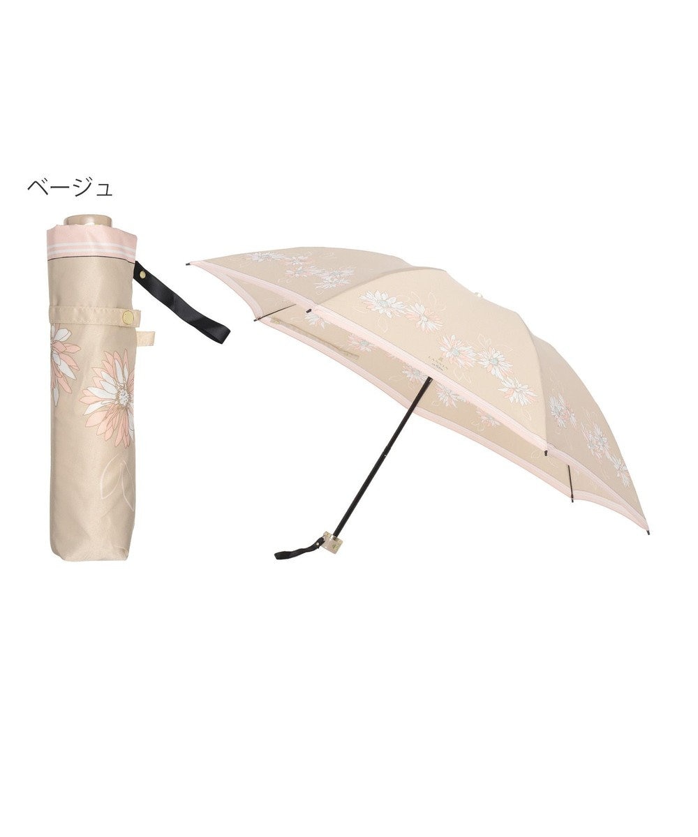 MOONBAT 【雨傘】ランバン　オン　ブルー (LANVIN en Bleu) 花柄 プリント 折りたたみ傘 