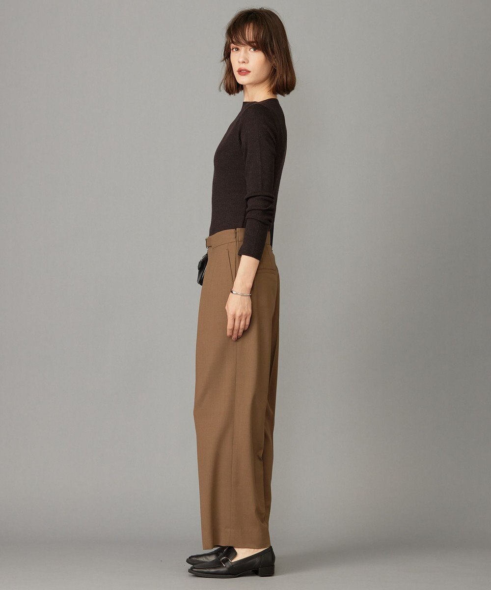 ICB L 【UVケア・洗える】ウール2WAYストレッチ ワイドストレートパンツ 