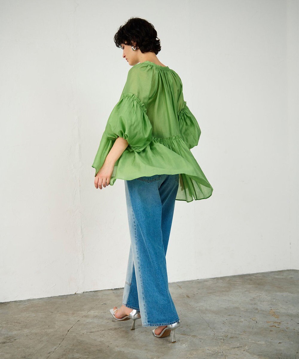 GRACE CONTINENTAL ギャザーカフタントップ 