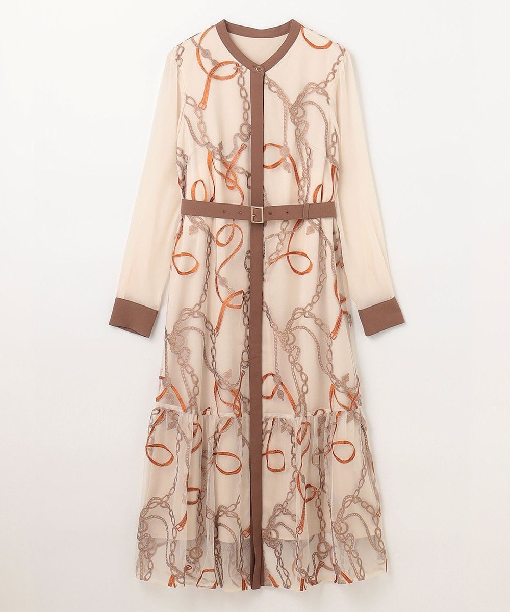 GRACE CONTINENTAL チェーン刺繍ワンピース 