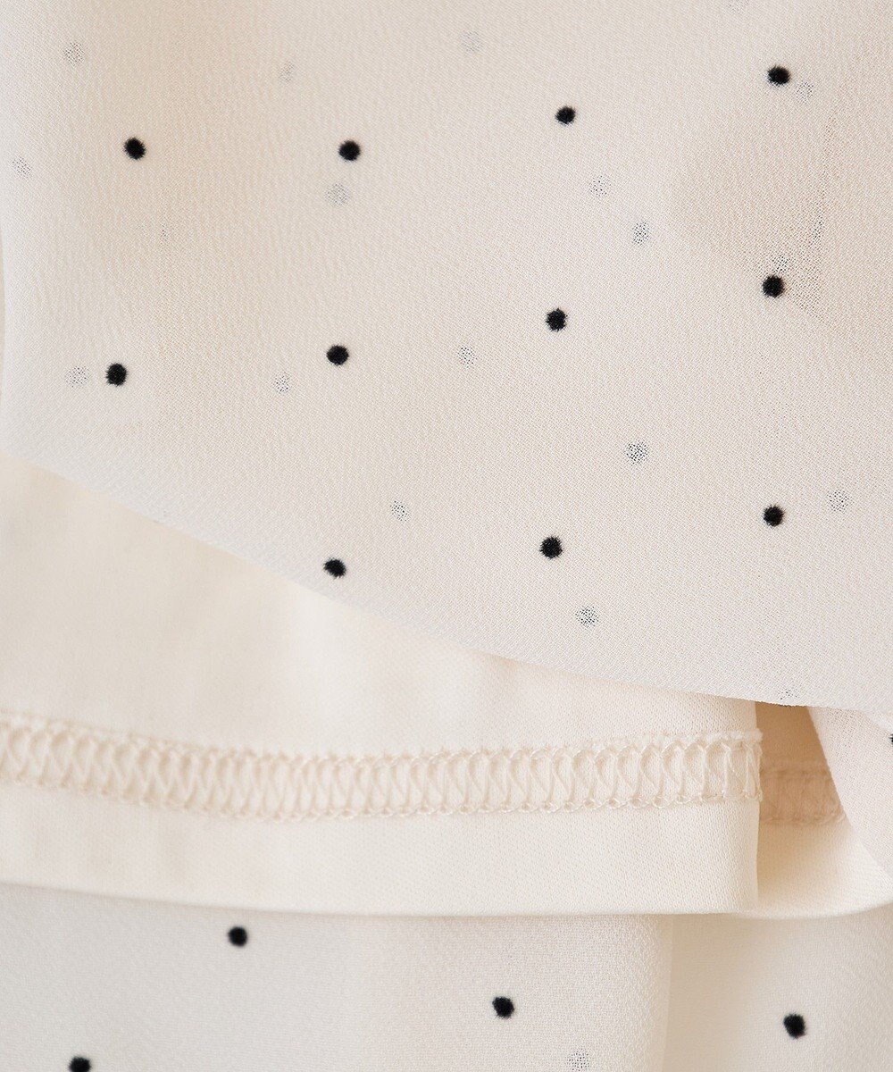 earth music&ecology ＳＥＴ２点フロッキードットブラウス＋スカート 