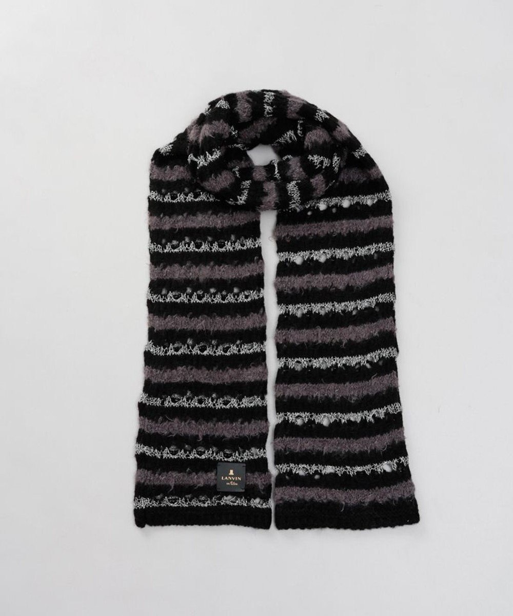 AURORA 【 LANVIN en Bleu （ランバン オン ブルー）】ニットプチマフラー 