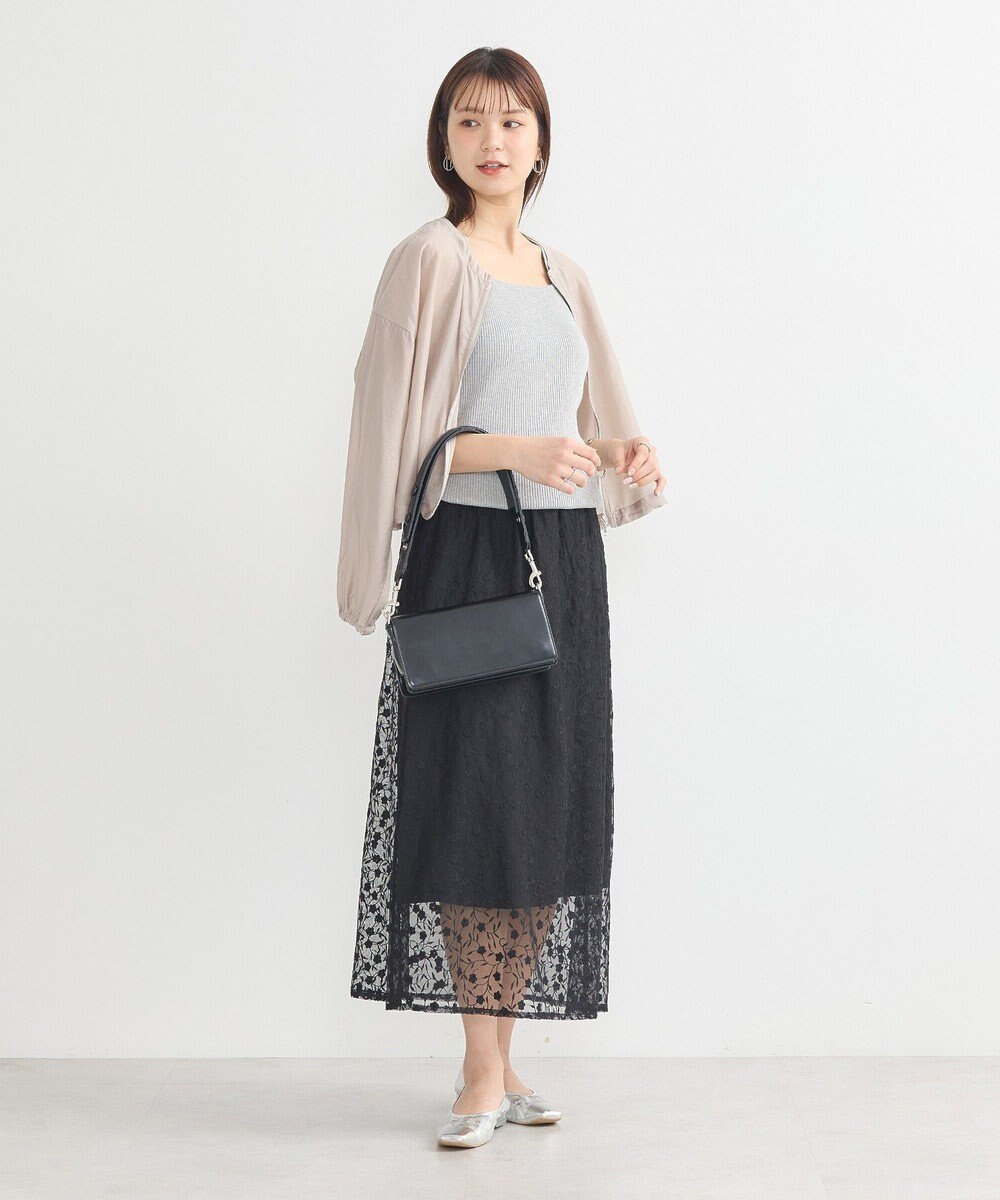 earth music&ecology シアーレースレイヤードスカート 