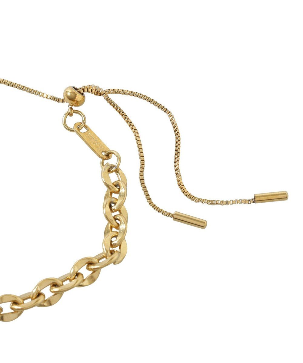 AMERICAN HOLIC 【ステンレス】パールトップスライドブレスレット 