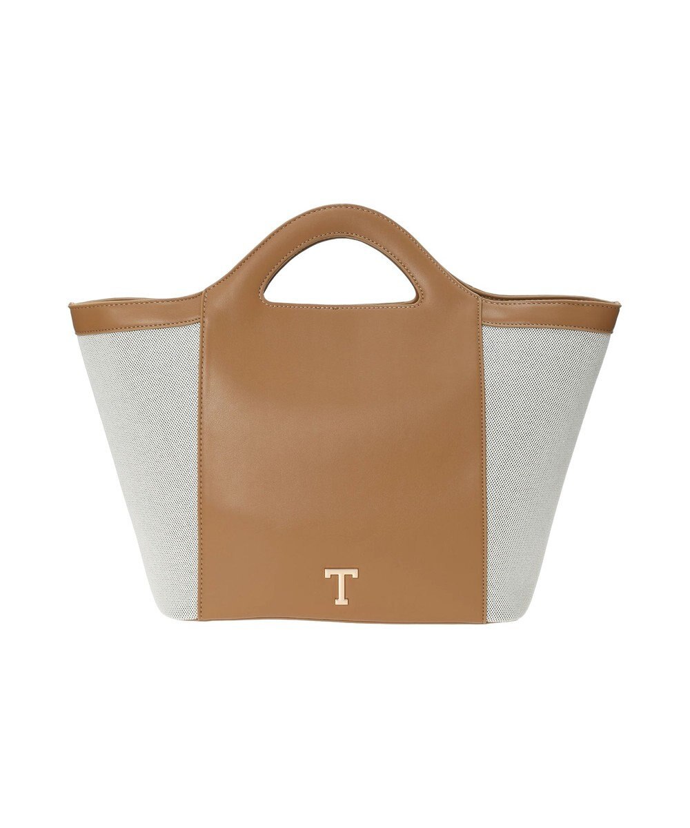 Te chichi Tメタルキャンバスエコレザーコンビトートバッグ 