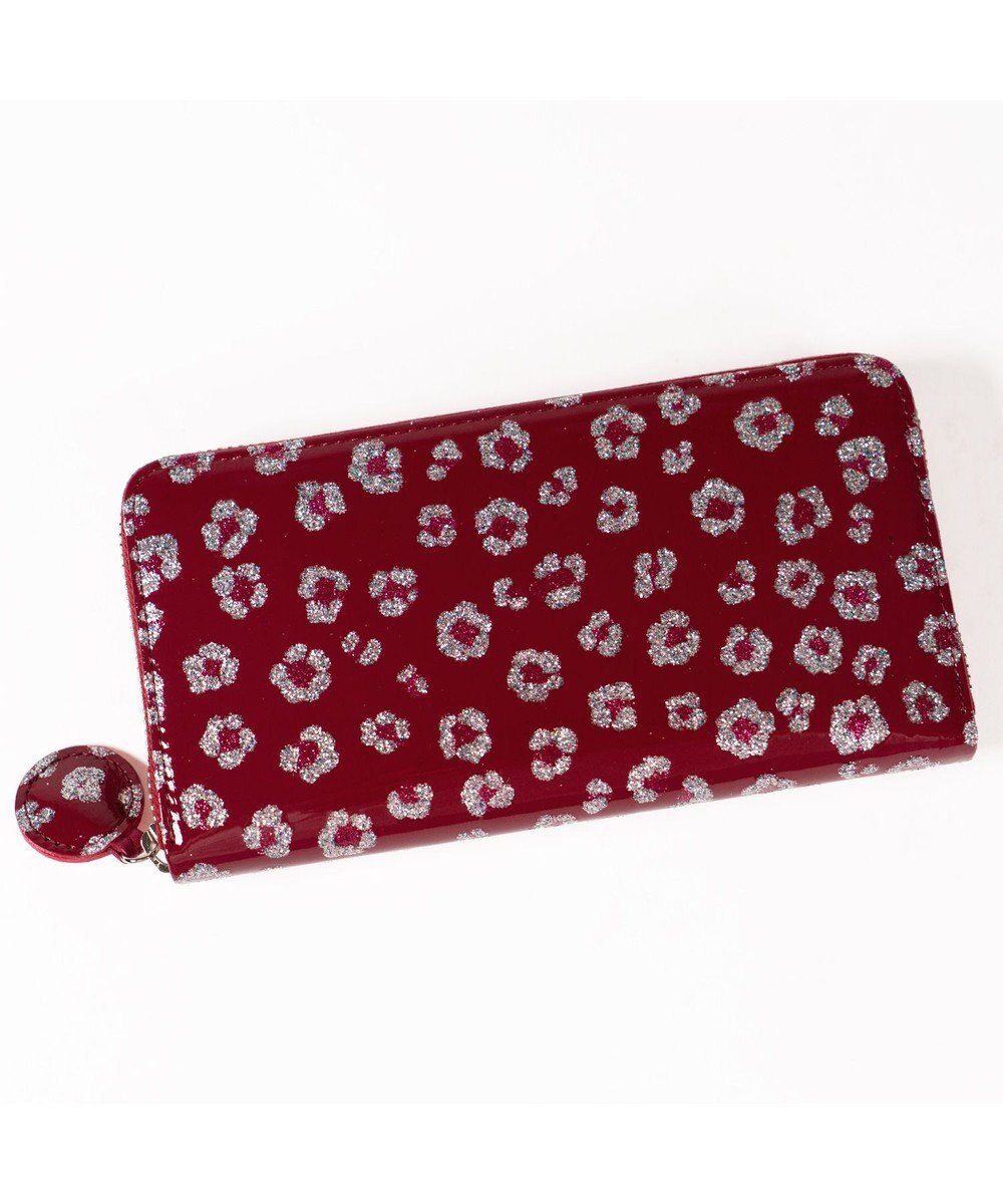 tsumori chisato CARRY グリッターフラワー ラウンドファスナー 長財布 