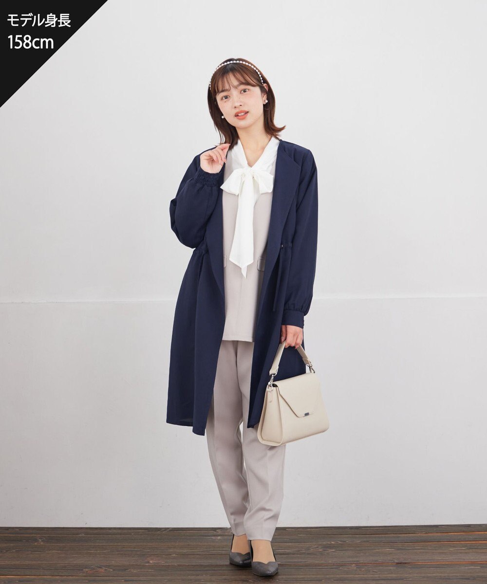 Tiaclasse L タックヨーク着流しパフスリ－ブコート 