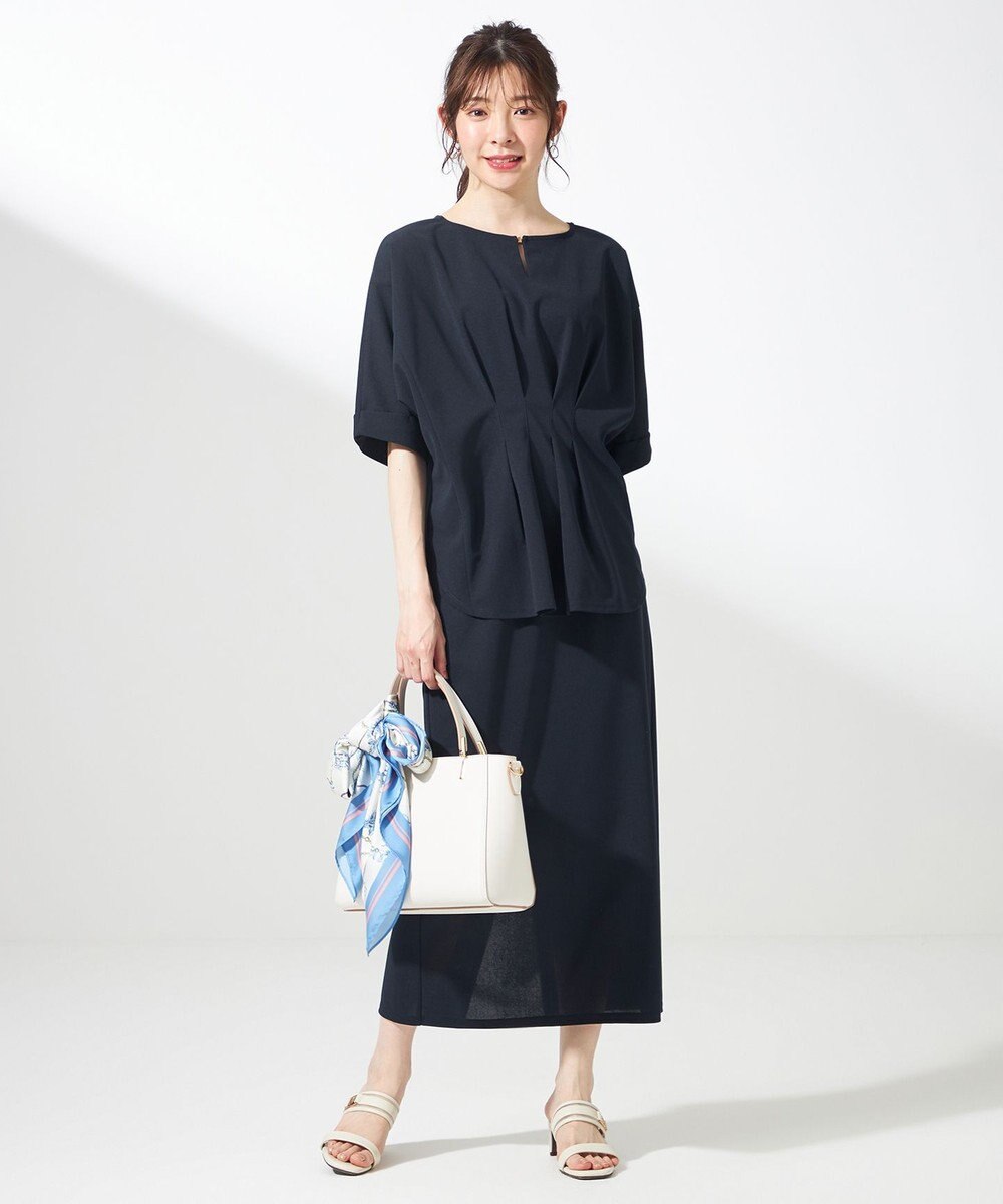 ANY SIS S 【UVケア ・ストレッチ・洗える】2WAYジョーゼットジャージーナロー スカート 