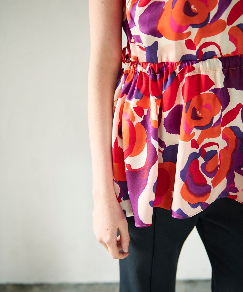 GRACE CONTINENTAL ペイントカラープリントトップ 