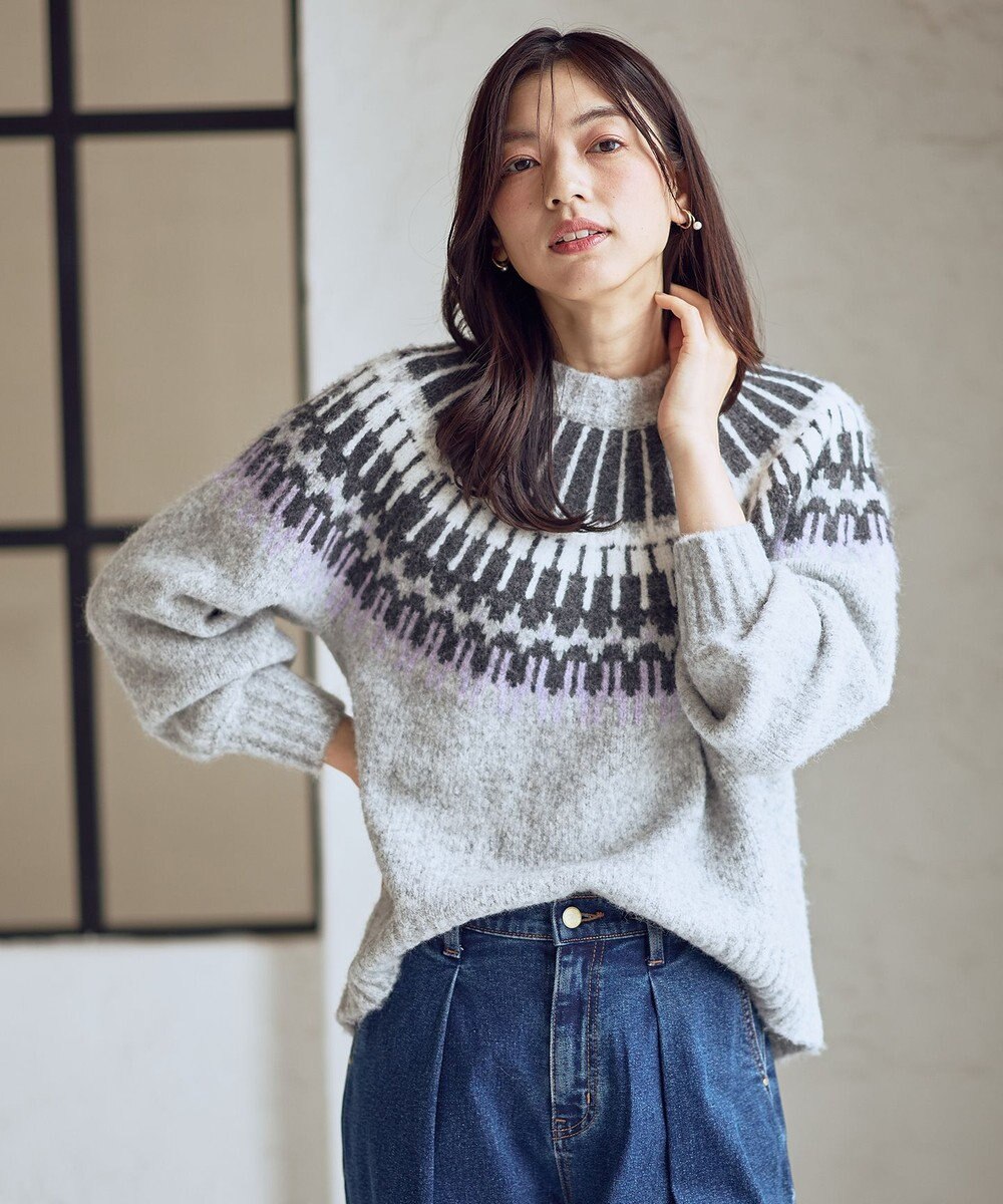 ANY ノルディックパターンニット 