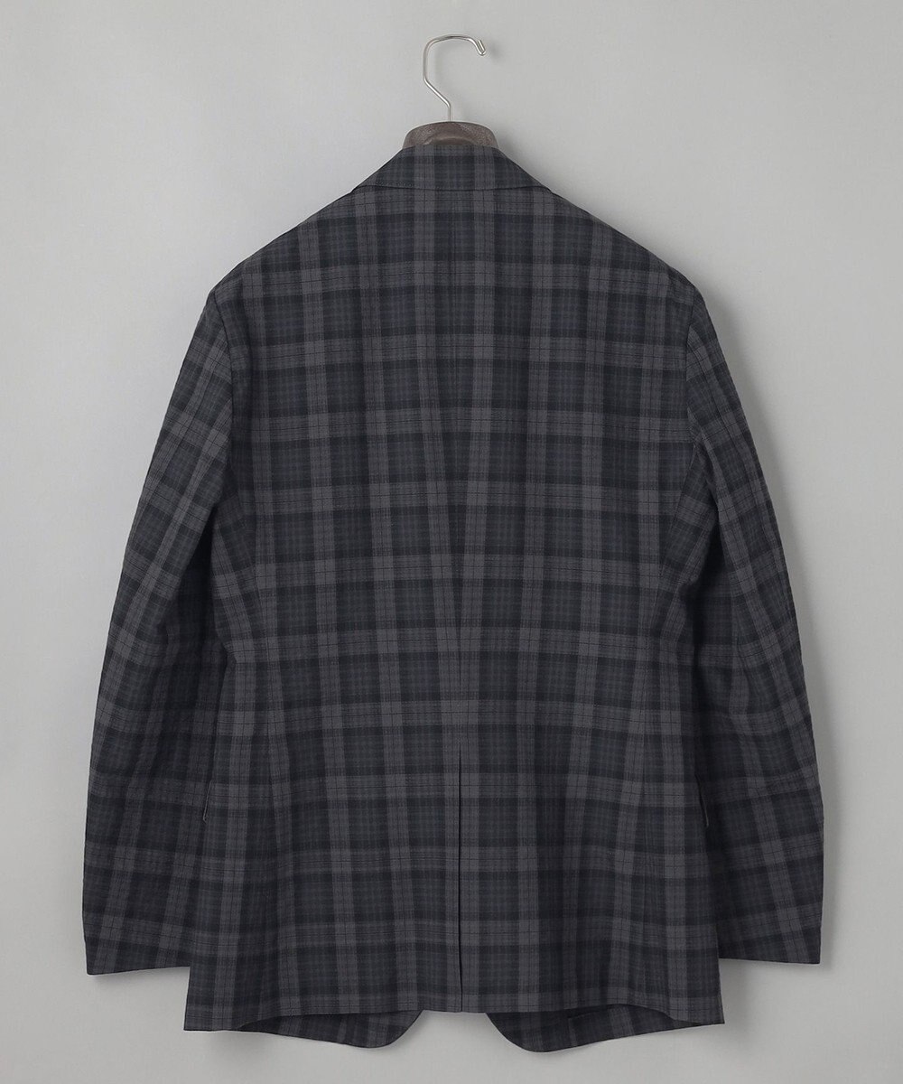 GOTAIRIKU 清涼サッカー素材【通気性/軽量】空羽サッカー マドラスチェック シャツジャケット 