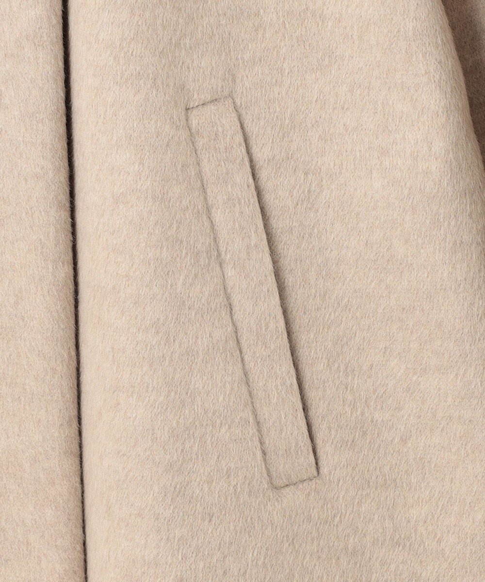 自由区 【WEB限定】ブラッシュドビーバー ショート丈ノーカラーコート 