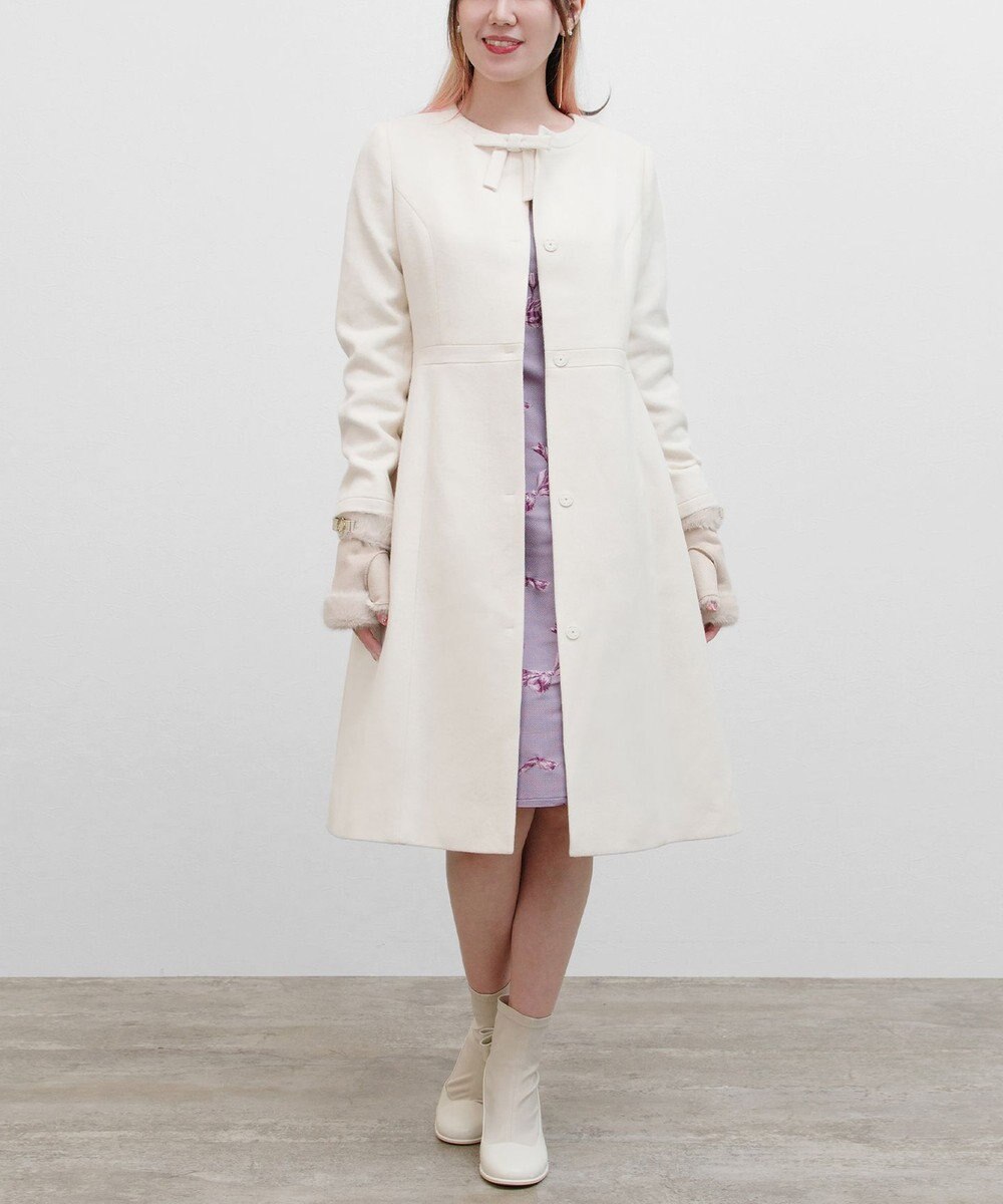 TOCCA 【WEB限定カラー有り】【消臭】MILKY PUFF リボンウールコート 