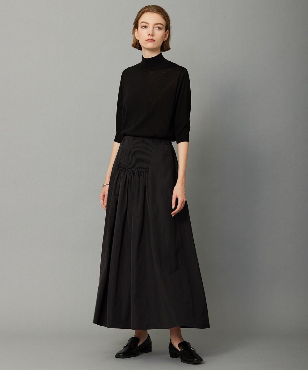 ICB 【洗える】 エステルメモリータフタ ロングスカート 