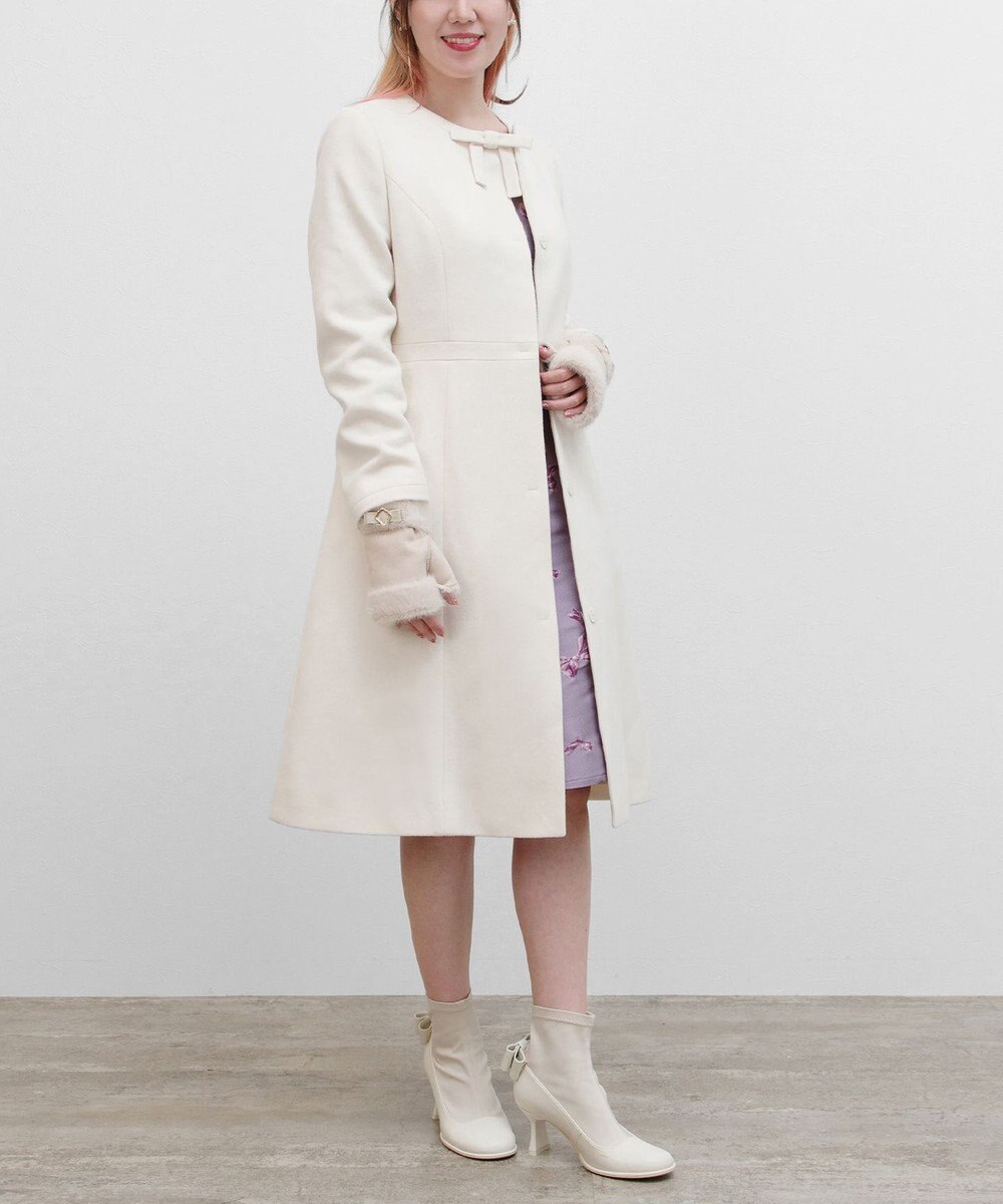 TOCCA 【WEB限定カラー有り】【消臭】MILKY PUFF リボンウールコート 