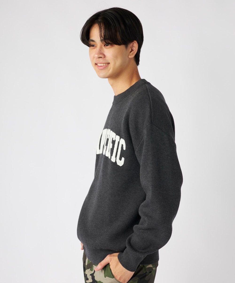 OP／FILA 【ocean pacific】サガラ刺しゅうロゴクルーニット/メンズ 