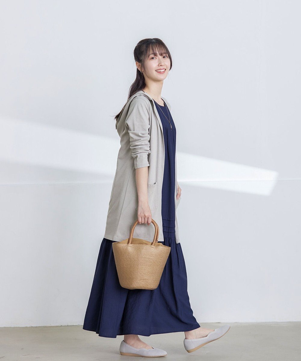 Tiaclasse 【洗える】ピンタックロングワンピース 