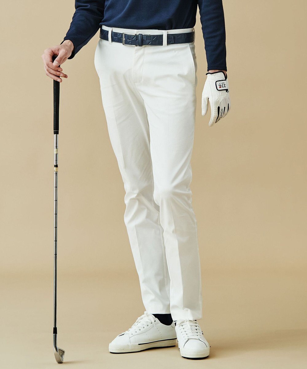 23区GOLF 迷ったらまずこれ！【MEN】ハイパワーストレッチ ベーシックパンツ ホワイト系