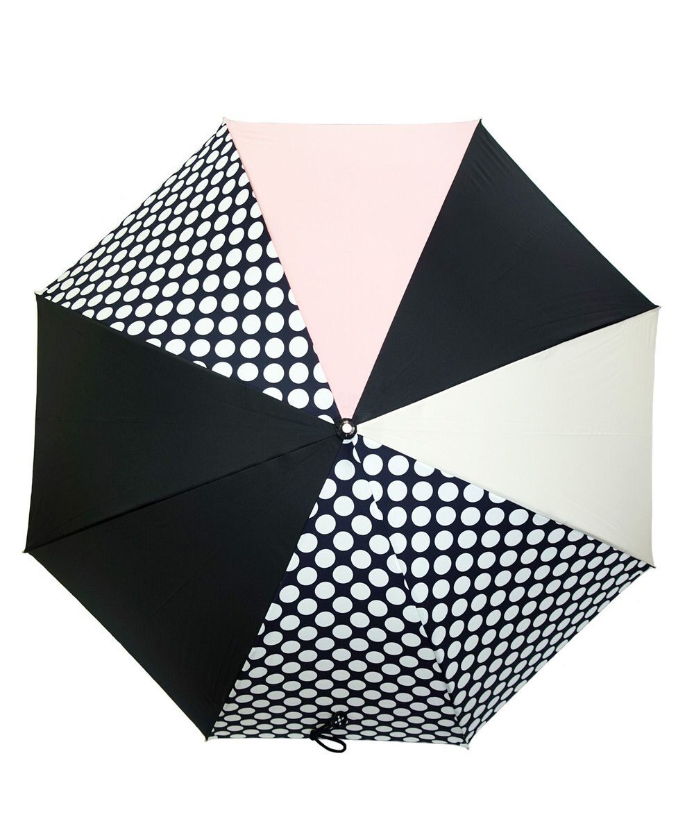 +RING レディース向け プラスリング 長傘 60cm BLK/PNK T1348 