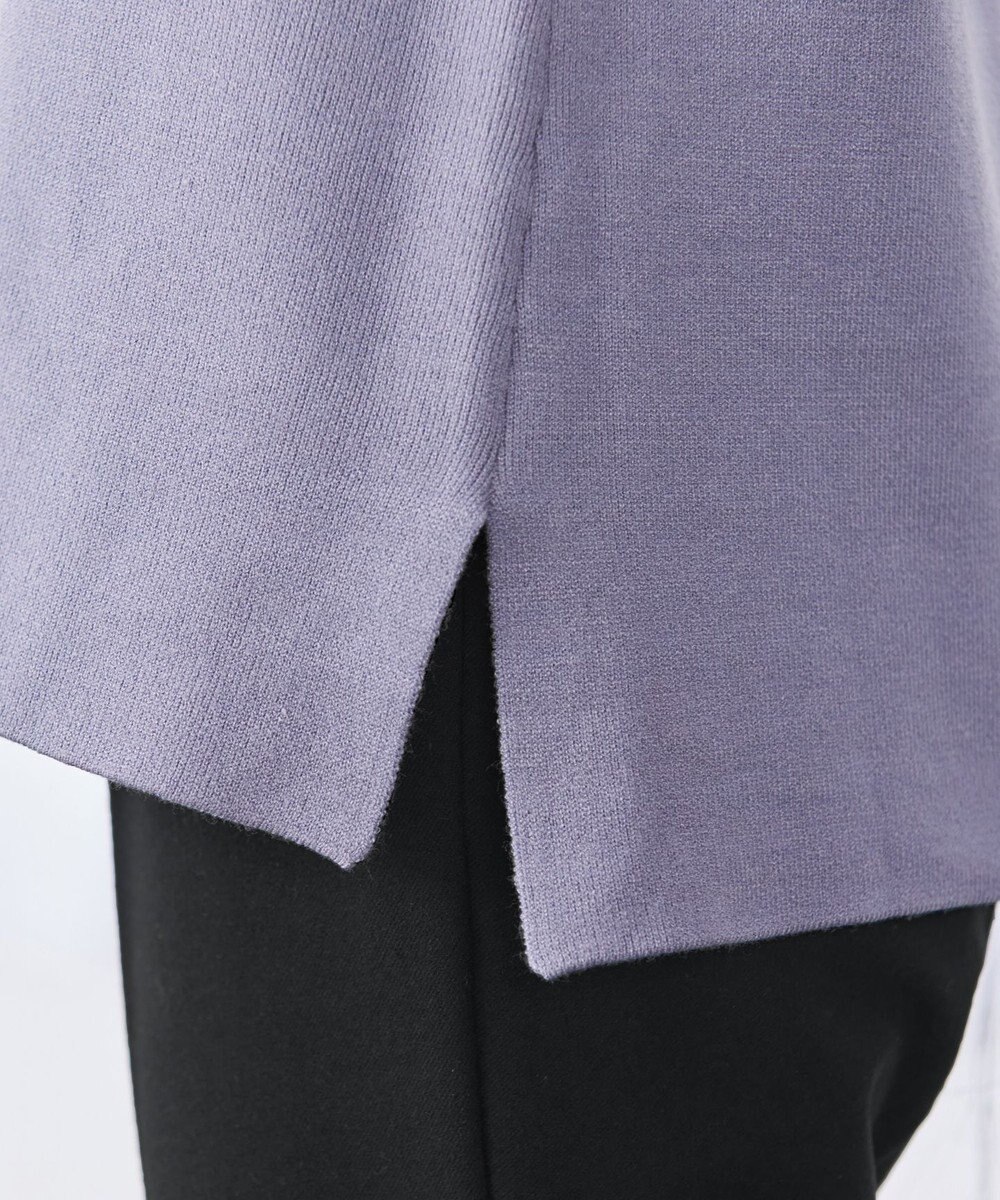 Tiaclasse L 【洗える】ダブルフェイスニットトップス 