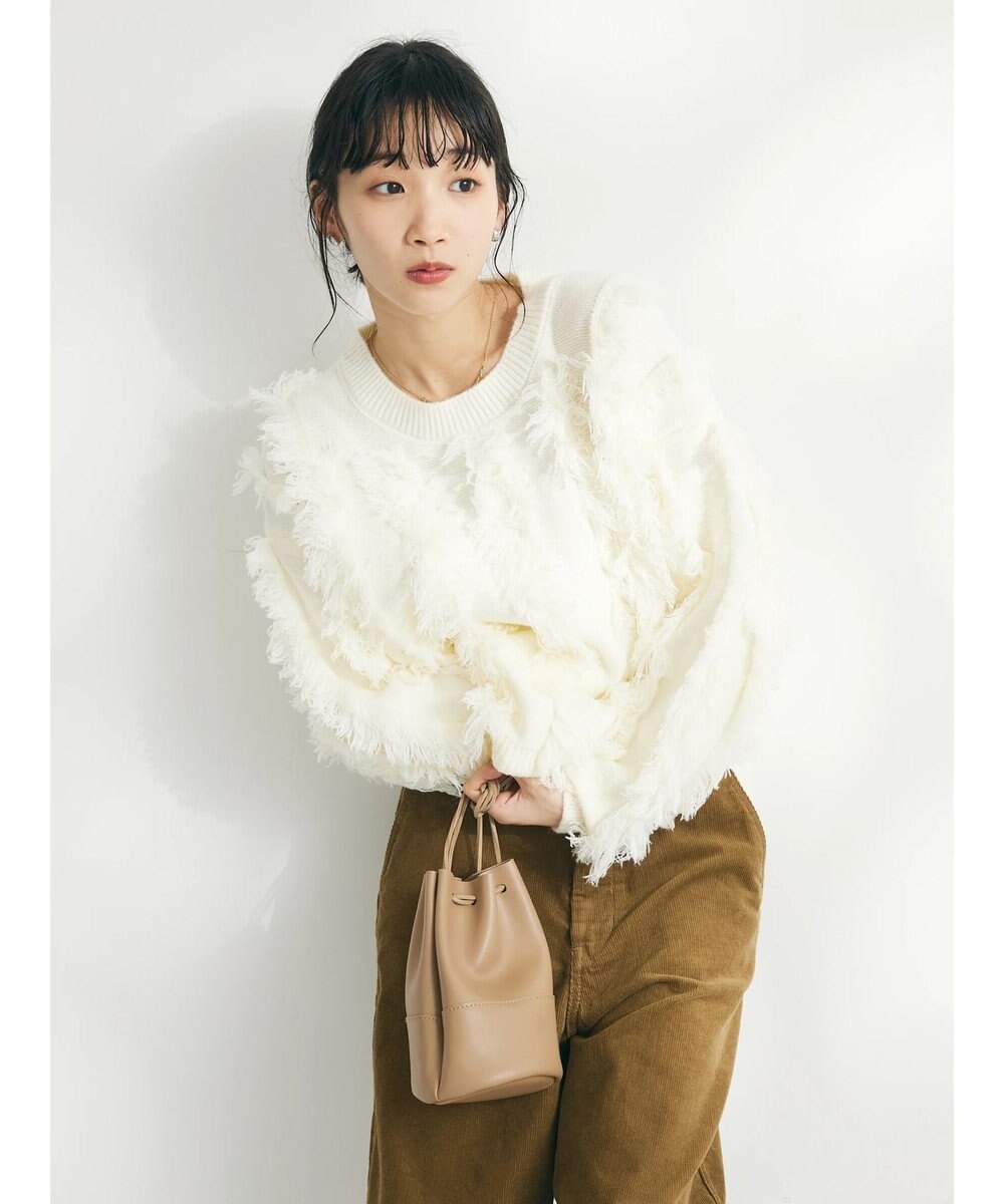 CRAFT STANDARD BOUTIQUE ボリュームフリンジニットプルオーバー 