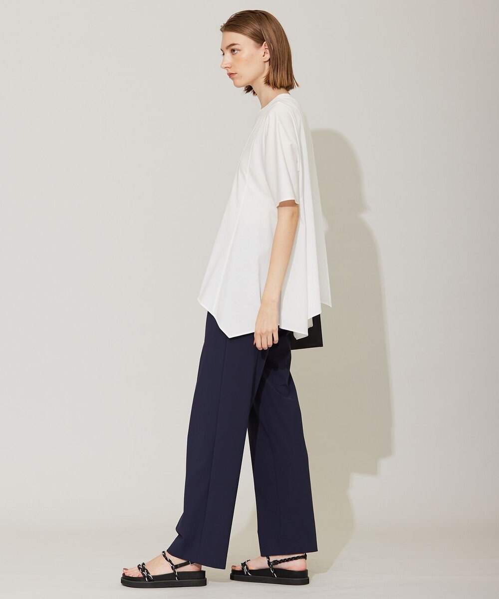 ICB 【洗える】ブラウスライクジャージー ハンカチーフヘムカットソー 