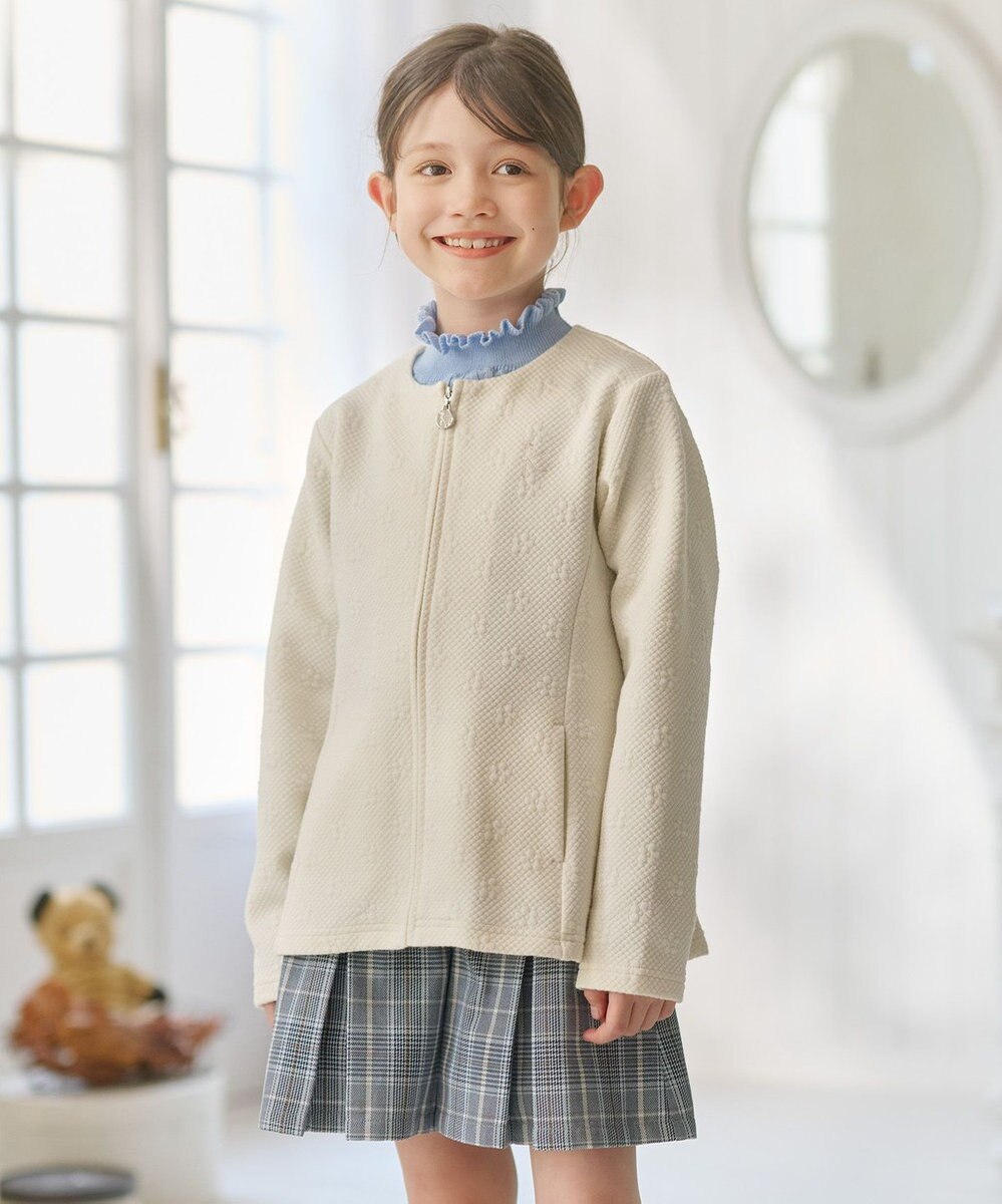 組曲 KIDS 【110-140㎝】フラワーキルト パーカー 