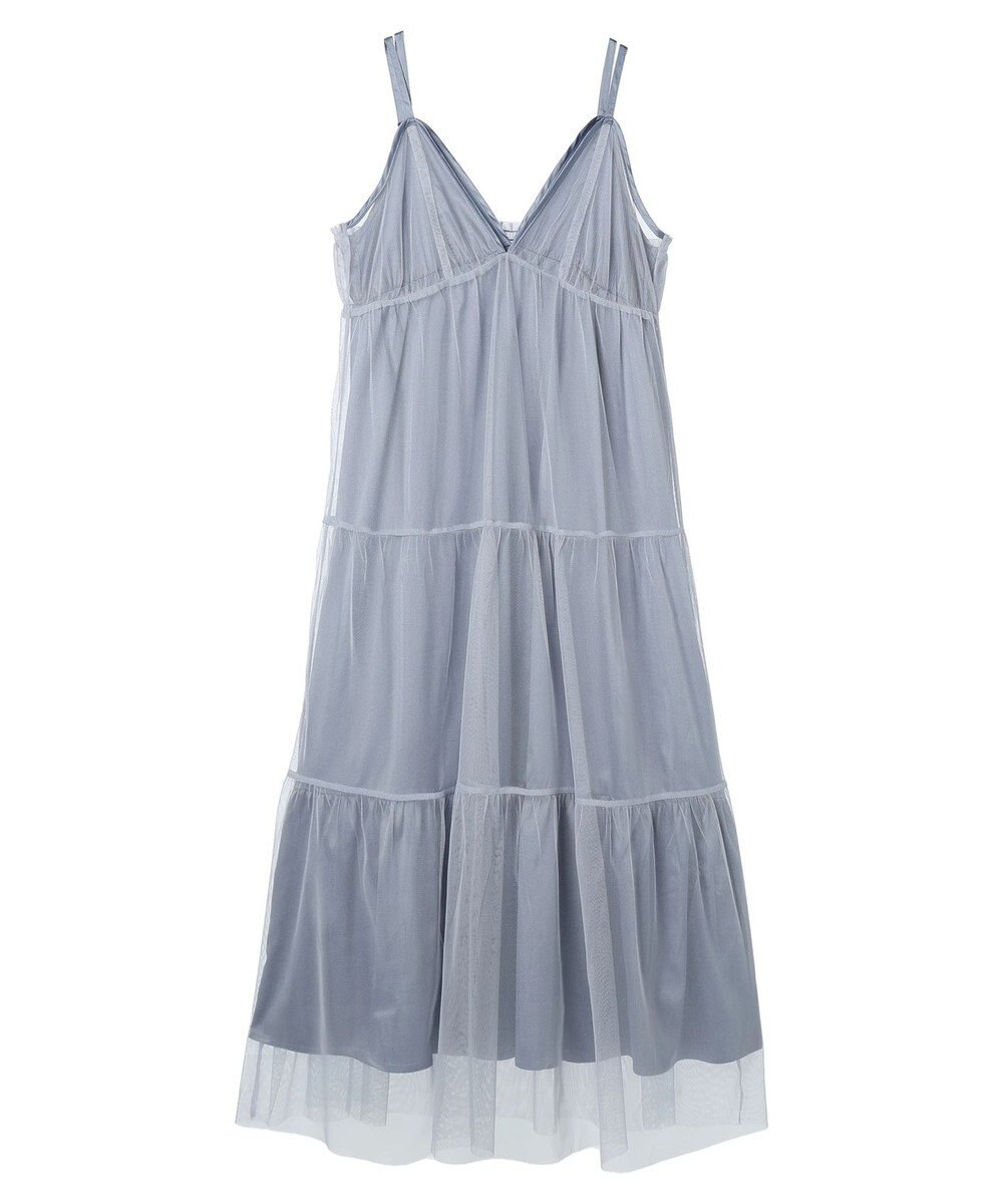 earth music&ecology ＳＥＴ２点ティアードペチドレス＋チュールワンピース 