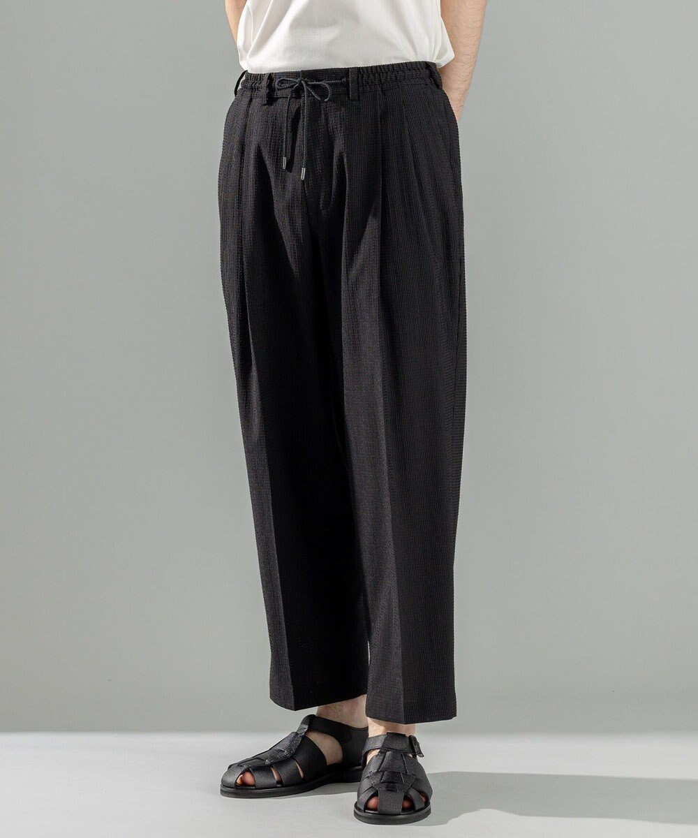 JOSEPH HOMME 新素材【通気性/ストレッチ】トリコサッカーストレッチ ドロスト付ワイドパンツ / BAILEY CONVERTIBLE 