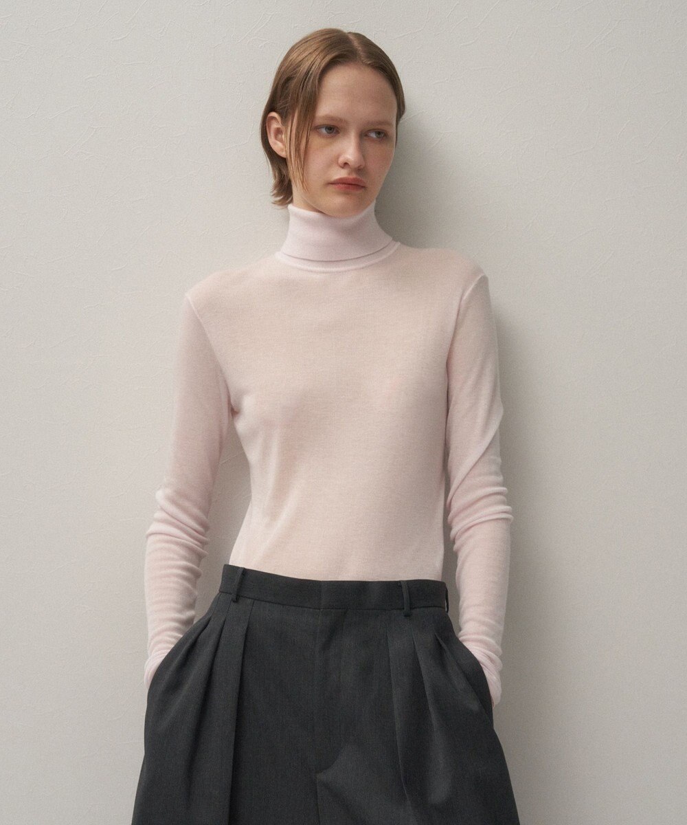 ATON TENCEL SILK CIRCULER RIB | タートルネックセーター 