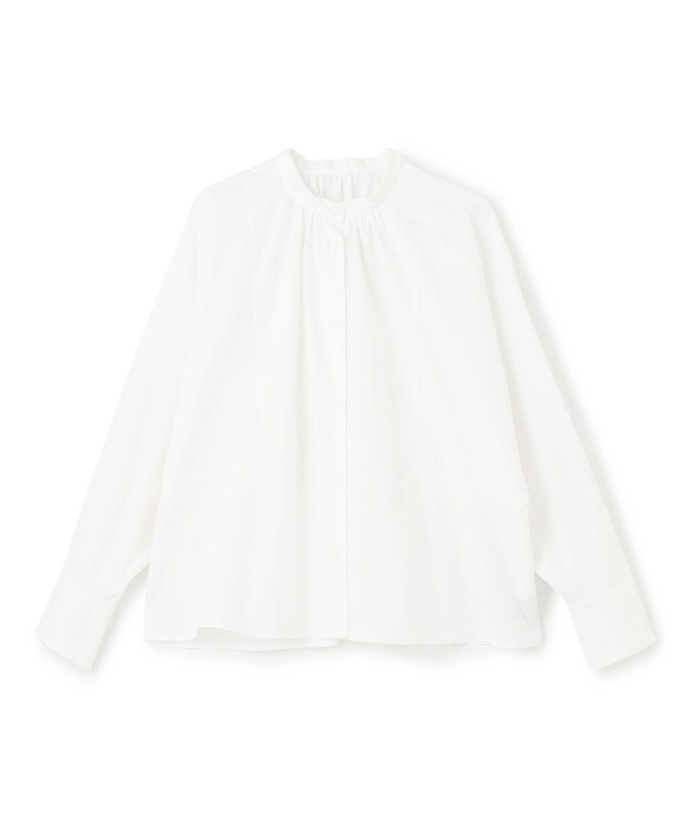 UNFILO 【新色追加】ギャザーワイドシャツ 