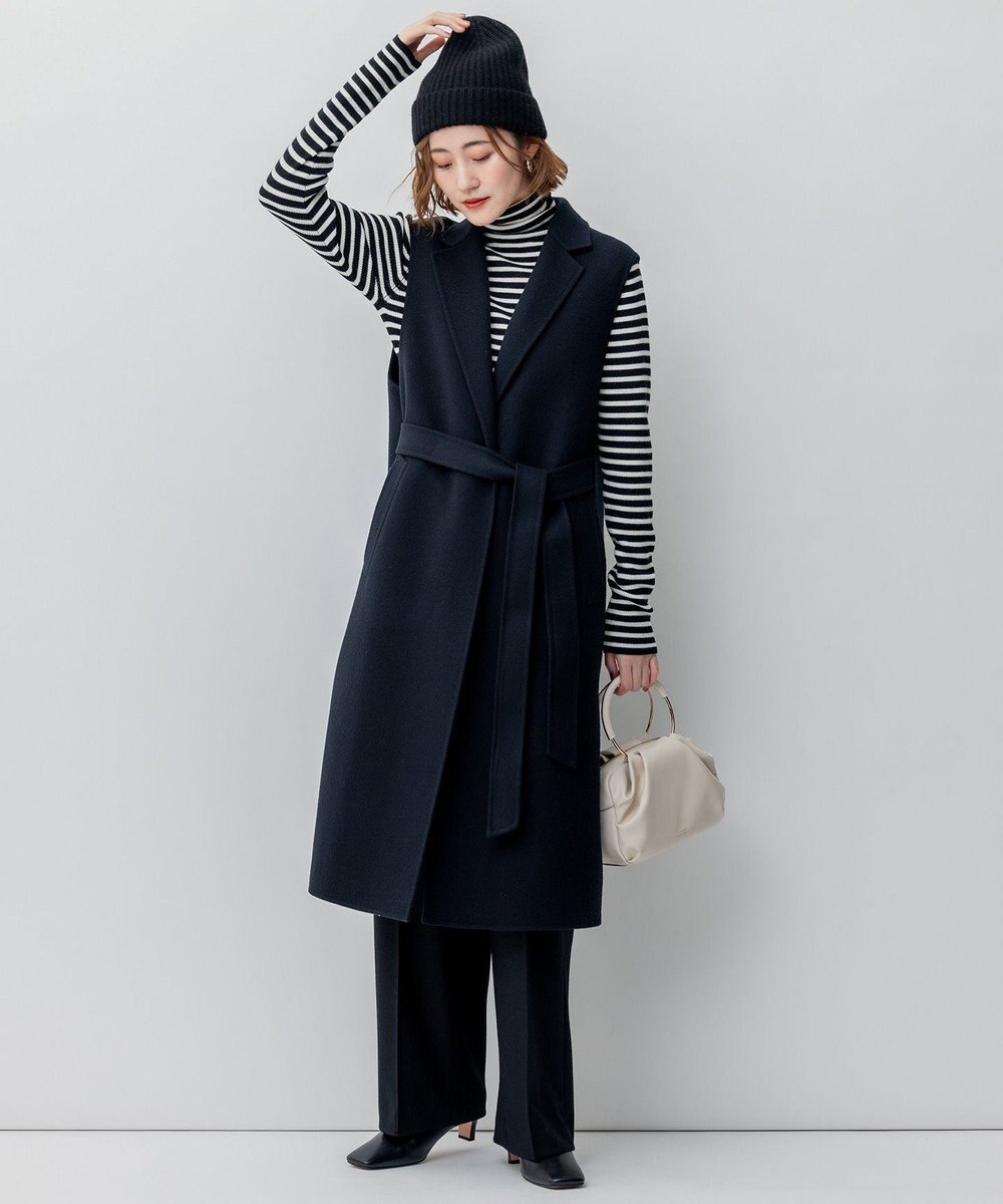 23区 ウールリバー ロング ジレ 