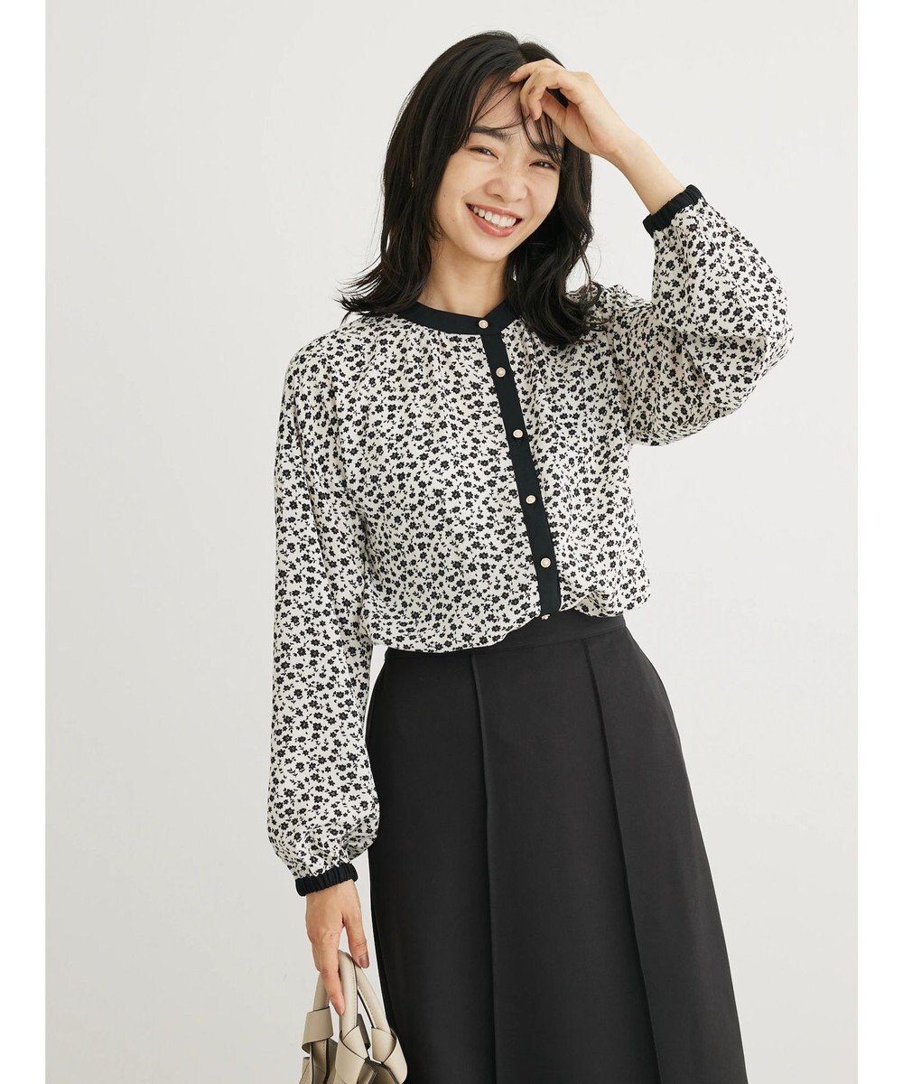 Green Parks ・ＥＬＥＮＣＡＲＥ　ＤＵＥコバナパイピングブラウス 