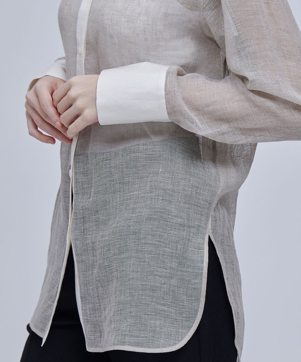 BEIGE， MATHIEU / バンドカラーシャツ 