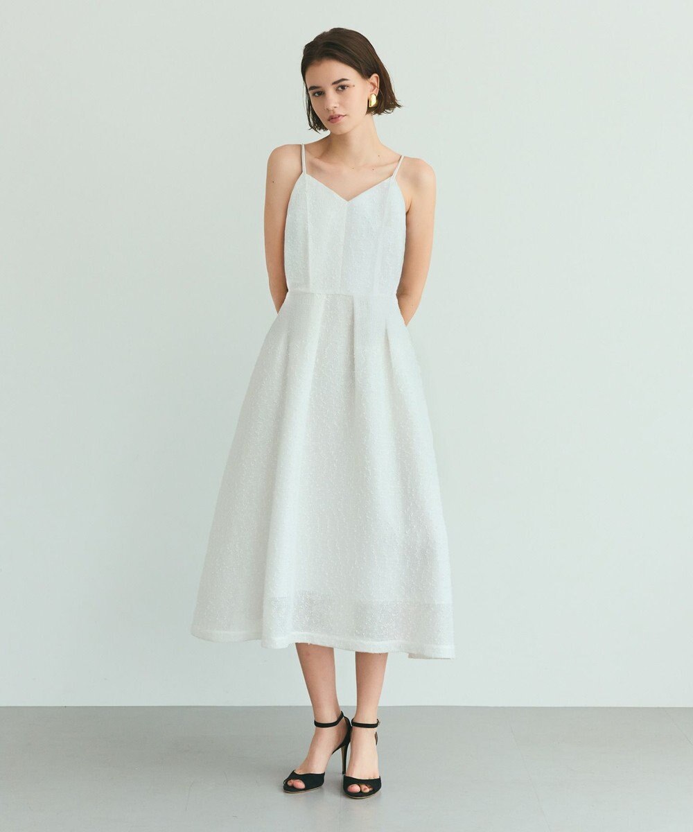 GRACE CONTINENTAL メッシュツイードキャミドレス 