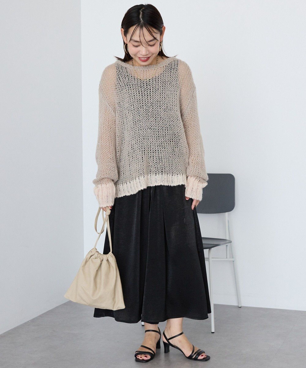 AMERICAN HOLIC 【選べる丈2サイズ】マットサテンスカーチョ 