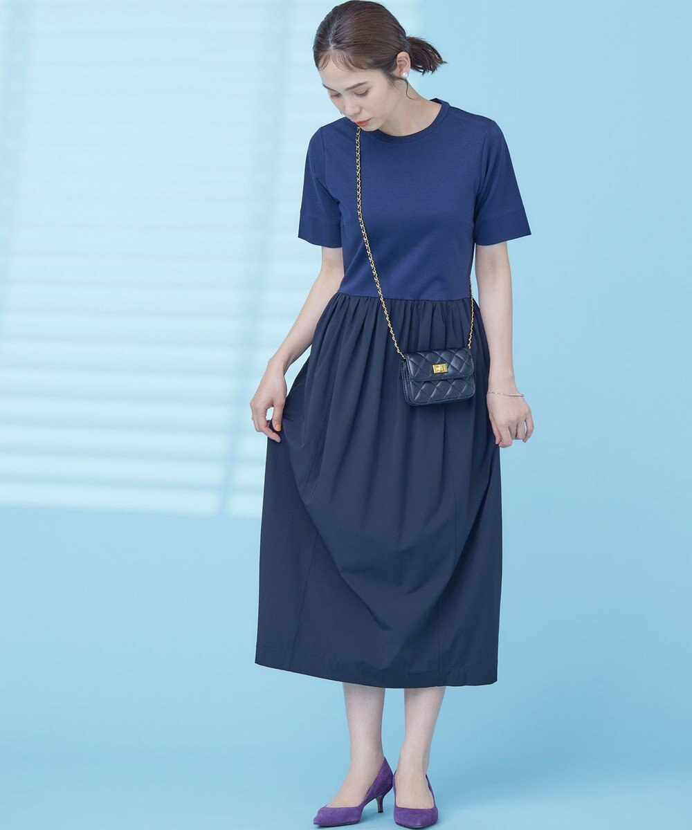 組曲 【WEB限定】コンビネーションコクーンワンピース 