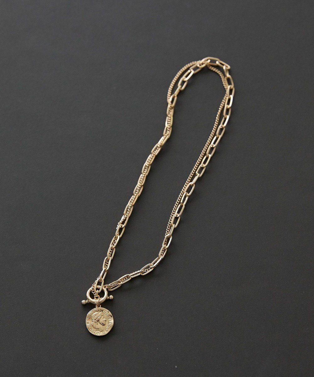 AMERICAN HOLIC コイントップダブルチェーンネックレス 