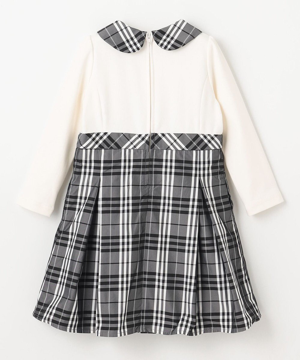 組曲 KIDS 【100㎝】チェックタフタドッキング ワンピース 